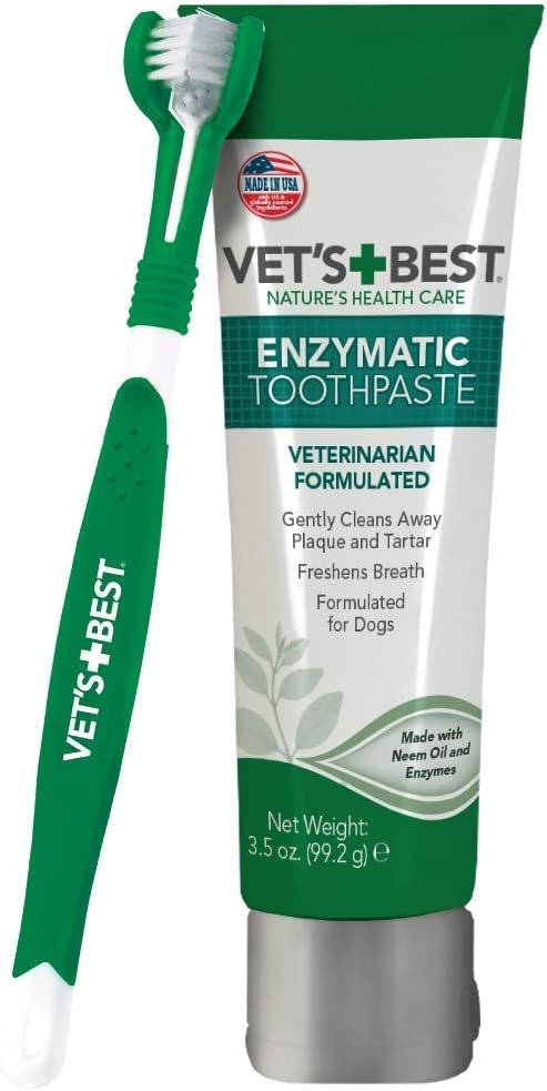 Vet’s Best Dog Toothbrush and Enzymatic Toothpaste