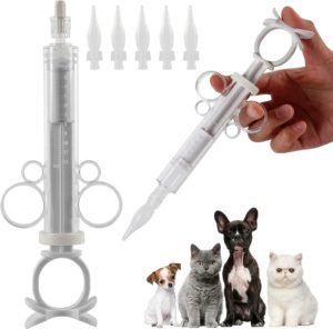 Pet Feeding Syringe with Silicone Nipples - Pet Syringe Feeder Puppy Milk Feeder, Puppy Tube Feeding Kit Baby Bird Feeding Syringe, Feeding Syringe for Dogs