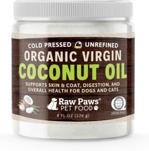 Raw Paws Organic Virgin Coconut Oil for Dogs & Cats, 8-oz - Supports Immune System